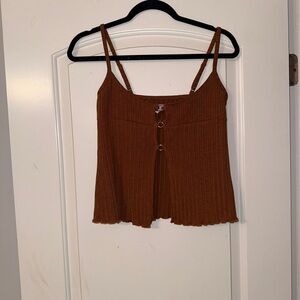 Urban Outfitters Brown Ribbed Camisole